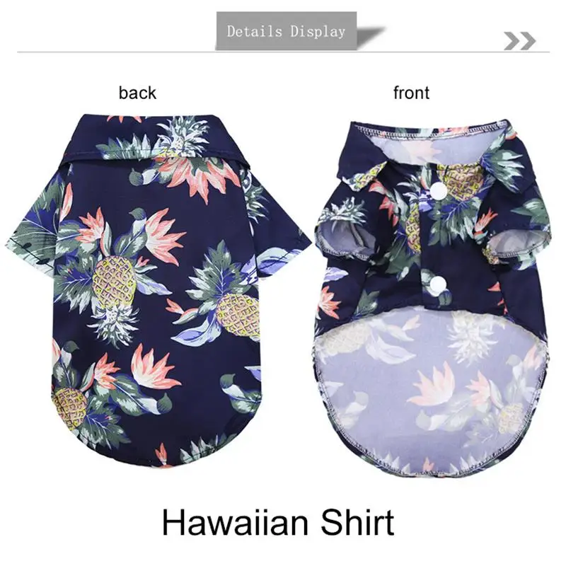 1pc Hawaiian Beach Style Dog T-Shirts Thin Breathable Summer Dog Clothes for Small Dogs Puppy Pet Cat Vest pet dog shirt