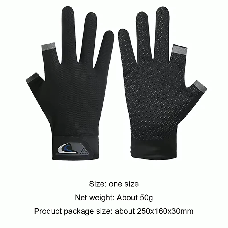 Men Fishing Gloves Women Two Finger