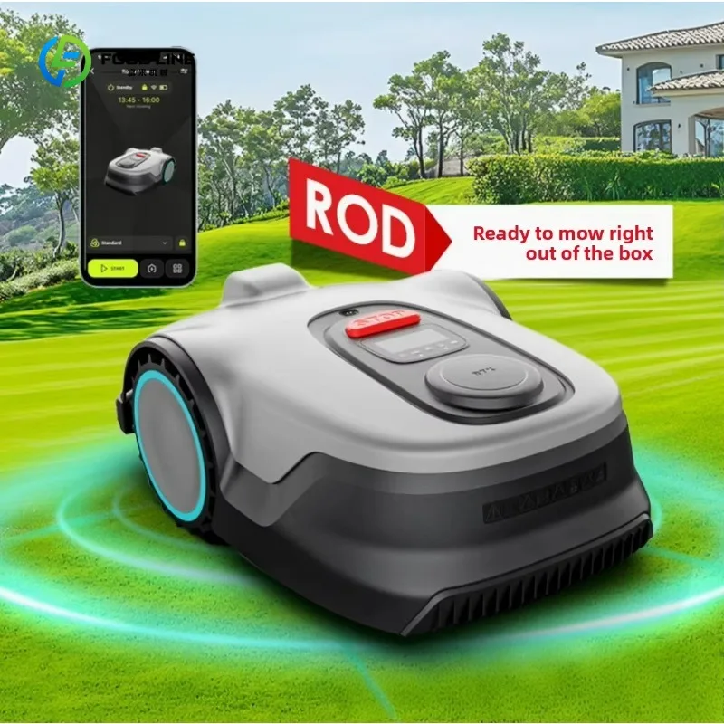 Robot Tagliaerba Automatico Personalizzato per Casa, Tagliaerba Compatto con Controllo Remoto tramite APP, Evitamento Ostacoli Intelligente, Batteria - immagine 3