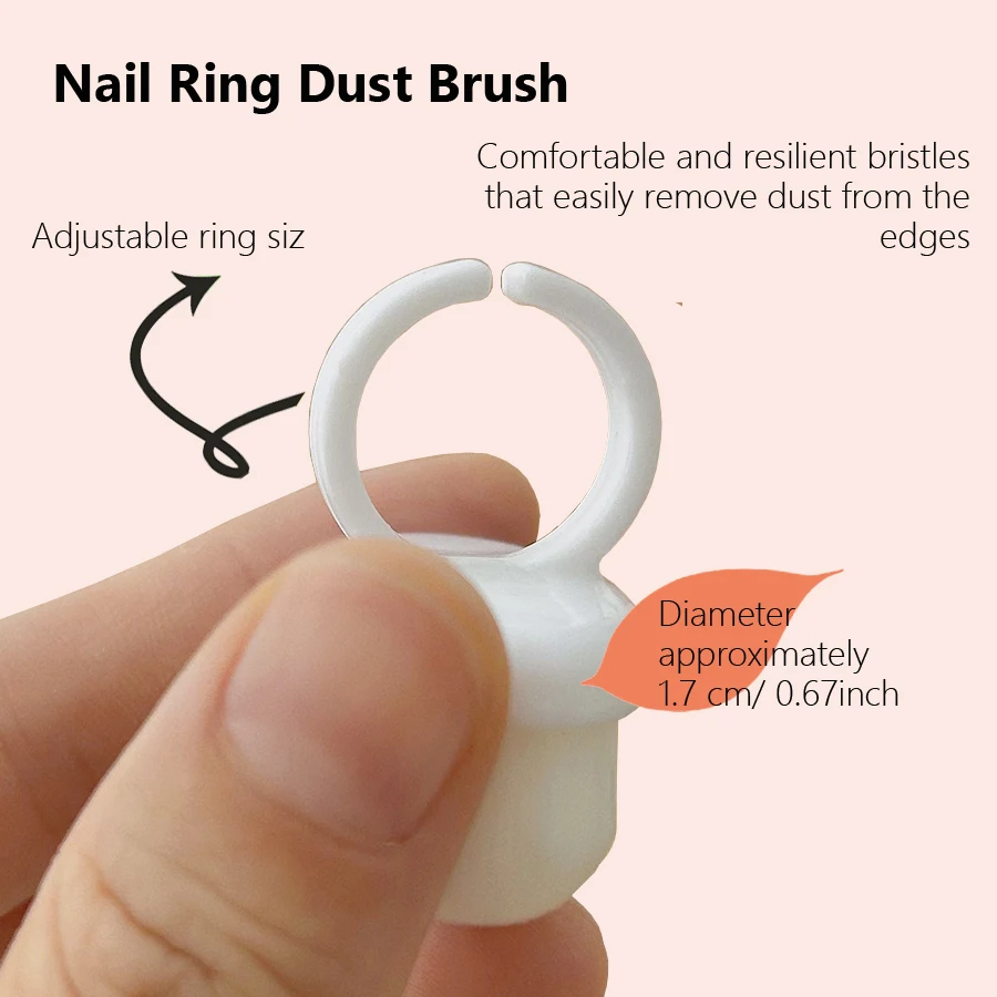 Verstellbare Nagelbürste mit weichem Borstenring, Maniküre-Werkzeug für die effiziente Gel-Staubreinigung – Detail 3