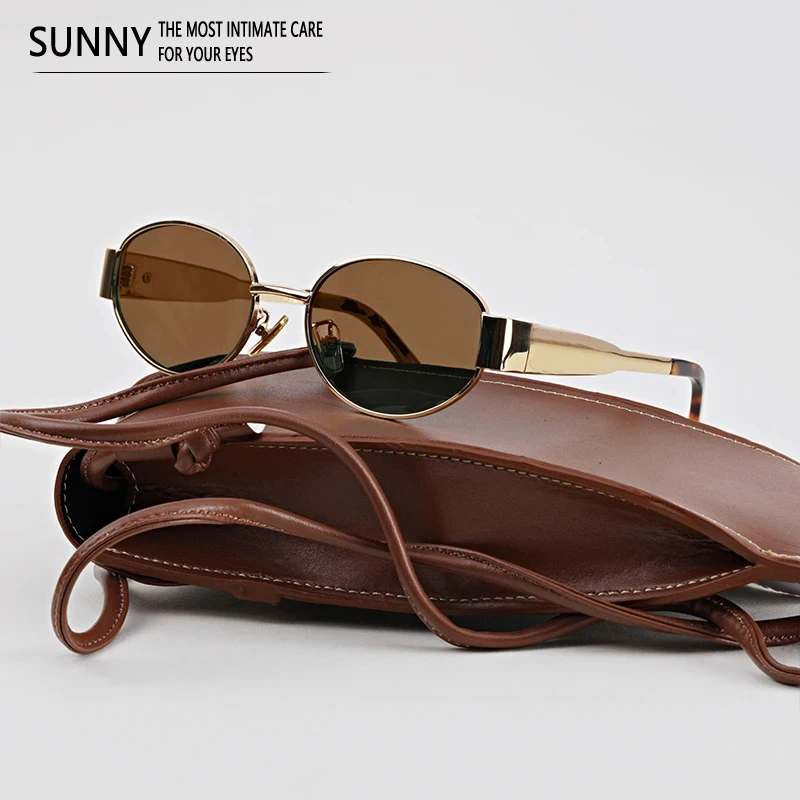 

Luxuy Brand CL4S235U Pure titanium Sunglasses Oval Women Design UV400 Outdoor Vintage Eyeglasses Retro fashion Sun Glasses Men