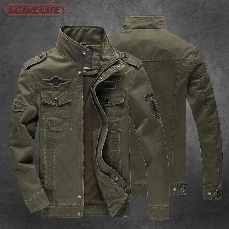 Big Size 6XL Tactical Jackets Men Cotton Military Flight Army Cargo