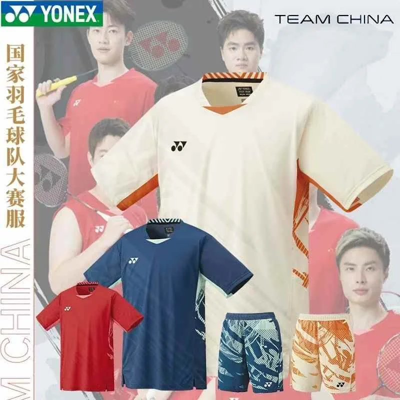 Short sleeve t shirt badminton uniforms New YONEX Badminton Tennis Wear Sports Short Sleeve T-shirt National Team Competition Wear Quick Dry Top