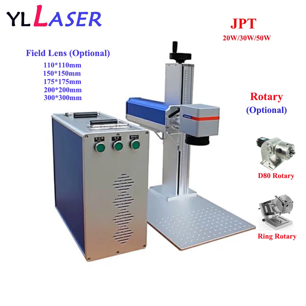 50W Marqueur Laser à Fibre, 200×200mm, Graver sur Métal