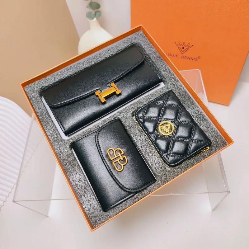 Nuovo! Set portafoglio da 3 pezzi: portacarte e portamonete da donna, elegante confezione regalo - immagine 2