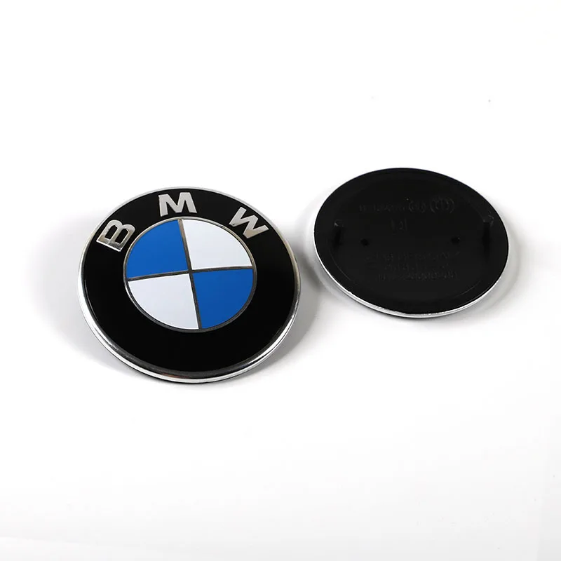 3d ABS 74mm 82mm BMW Hood Emblem Car Front Bonnet Rear Trunk Badge Cover For BMW E39 E46 E30 E36 E87 E60 E90 car badge cover