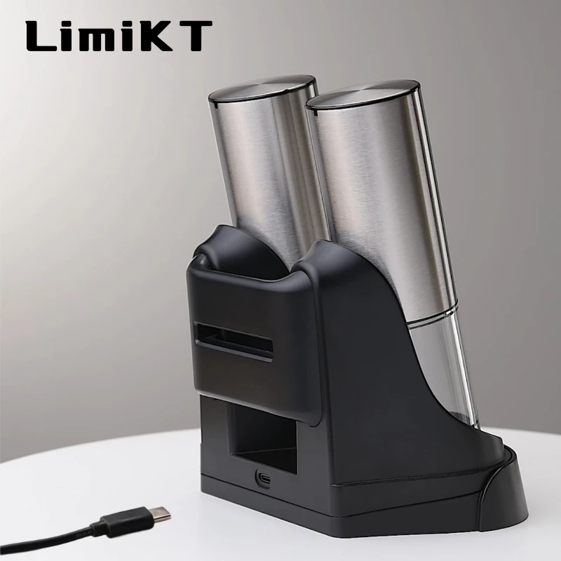 Electric Pepper Grinder Sea Salt Grinder Cereal Seasoning Stainless Steel TypeC Charging Model Base electric grinder salt and pepper grinder nut spice grinder pepper grinder herb spice grinder