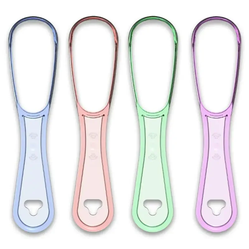 Grattoir à langue pour adulte, outil de nettoyage de langue réutilisable, grattoir à bouche en plastique de qualité alimentaire, appareils de soins d'hygiène buccale lavables