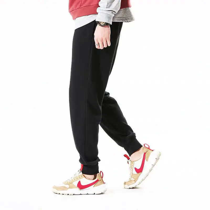Spring Autumn KPOP Fashion Style Harajuku Trousers Men All Match Pants Casual Straight Leg Pants Running Basketball Sport Pants