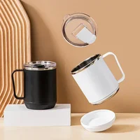 500ML Coffee Insulation Cups Thermal Mug with Handle Portable Stainless Steel Bottle Thermal Milk Mug Double Layer Coffee Cup 1