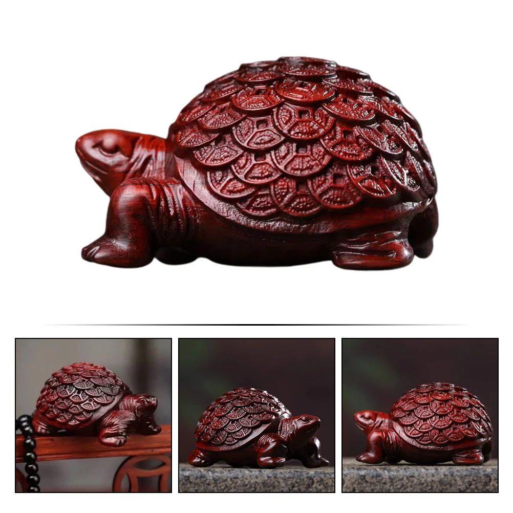 

Household Mini Turtle Adorn Vintage Turtle Figurine Retro Wooden Turtle Statue Turtle Craft