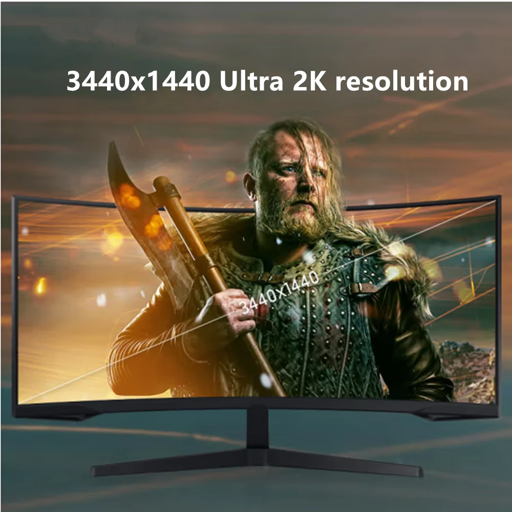 FYHXele Ŀ ̹ , WQHD ũž LCD ̸ ǻ ȭ, AMD FREESync,  ȭ, 34 ġ, 144Hz, 1500R, 3440*1440
