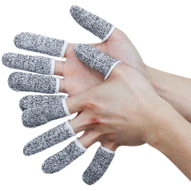 10/20Pcs Anti-Cut Finger Cover Finger Protector Sleeve Level 5 High-strength Safety Anti Cut Fingertip Gloves Kitchen Tools