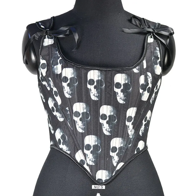 women's-spring-and-summer-skull-back-strappy-court-corset-u-neck-spice-girl-stacked-tiny-tank-top