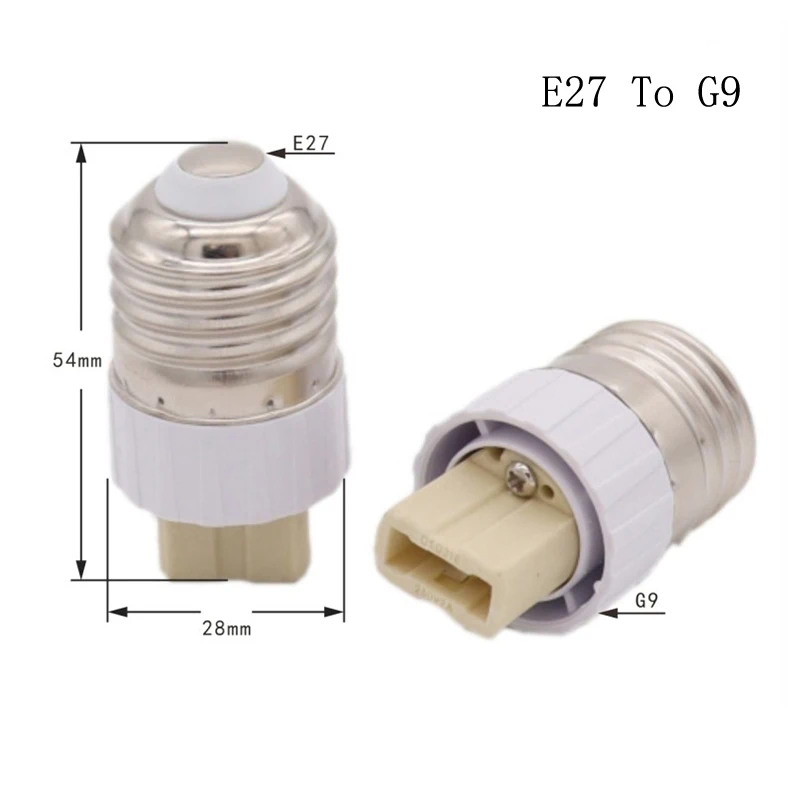 1/5/10Pcs E27 To G9 Flame Retardant Pc Ceramic Lampholder Conversion Head for Led Energy Saving Lamp Base Type Adaptor E2