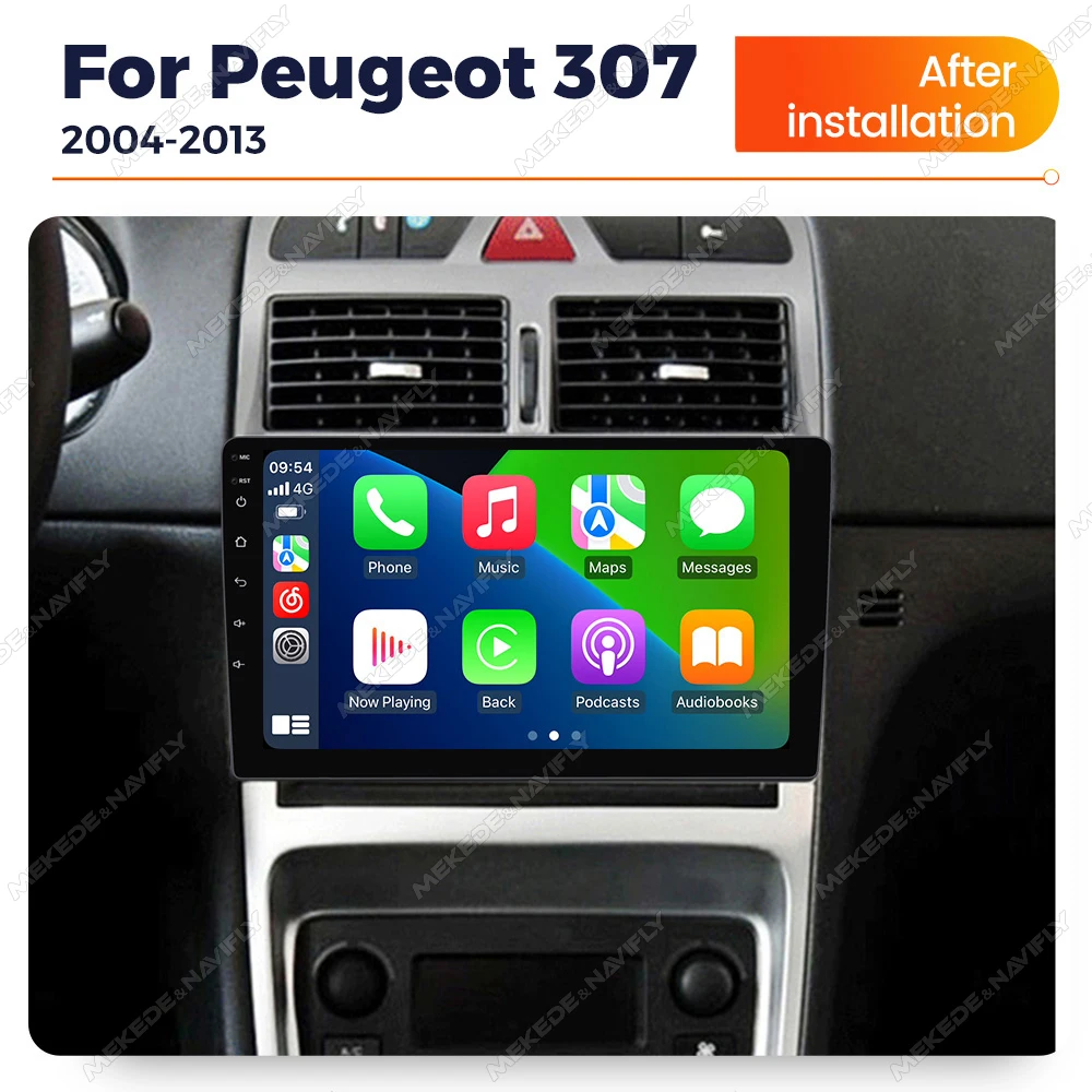 Android 14 Autoradio For Peugeot 307 307CC 307SW 2002-2013 9inch Car Radio Multimedia Video Player Wireless CarPlay Android Auto