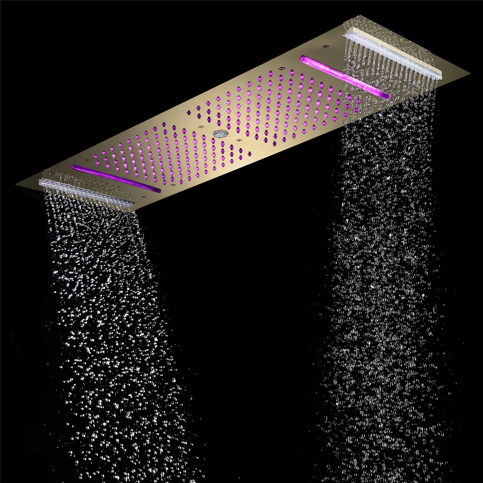 M Boenn Emotional Appeal Gold Shower System Set Bathroom Showers Faucet Multifunctional Shower Head Smart Thermostatic Mixer Tap