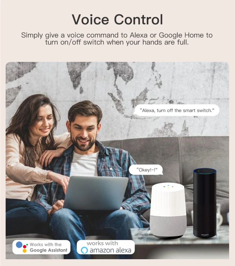 Tuya Smart WiFi Switch With Power Monitor Switch Timer 2-way Control Smart Module Alexa Google Home Voice Control