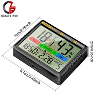 Thermomètre à Air numérique LCD, hygromètre, température intérieure et extérieure, humidité, horloge thermohygromètre électronique industrielle 6