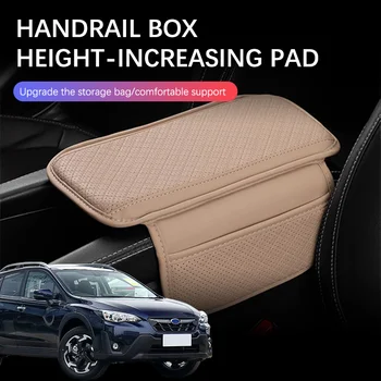 Auto in pelle Bracciolo Zerbino Organizzatore Console Centrale Auto Braccioli Borsa di Immagazzinaggio Accessori Auto Per Subaru XV E-BOXER Crosstrek GT