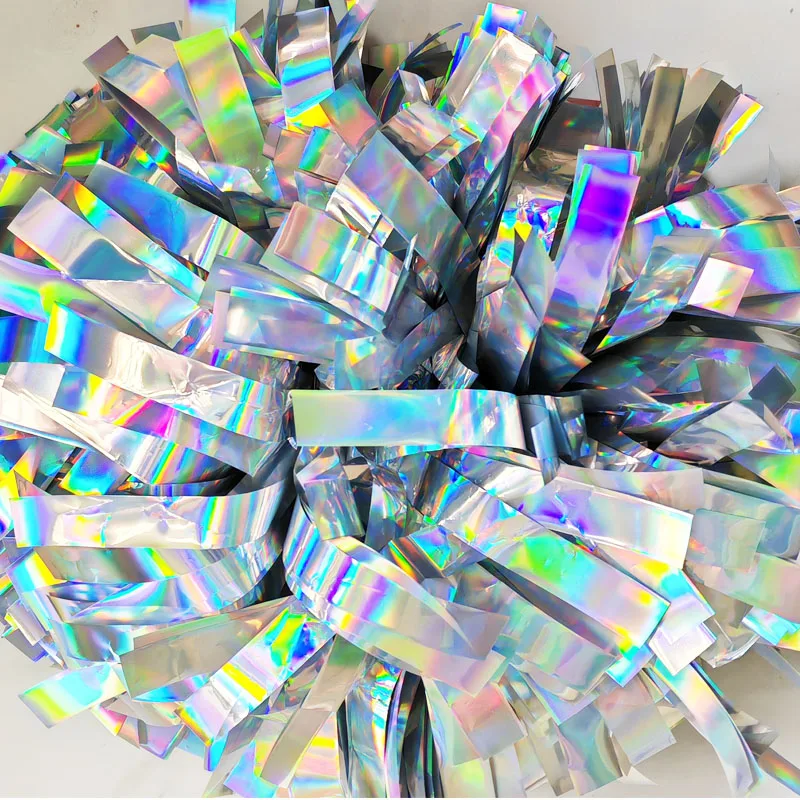 Metallic Cheerleader Pom Pom Pom, 1 Pc, 4 ", 6", 8"