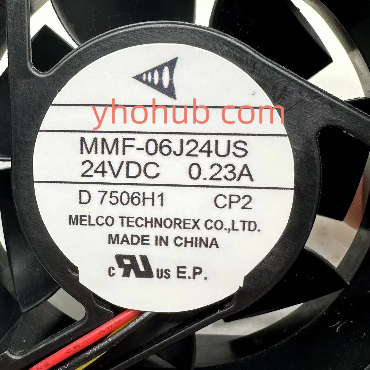 Melco Mmf06j24us Cp2 dc 24v 0.23a 60x60x25 mm Ventilador de Refrigeração do Servidor de Fios - Imagem 2