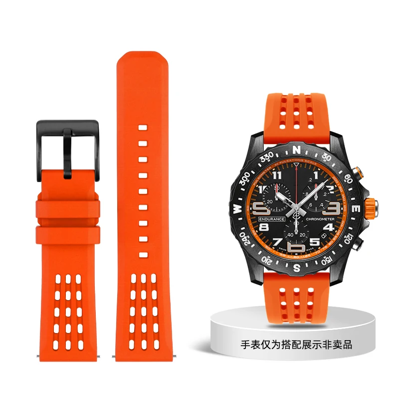 Premium Quick Release Fluorine Rubber Watch Strap with Porous Design