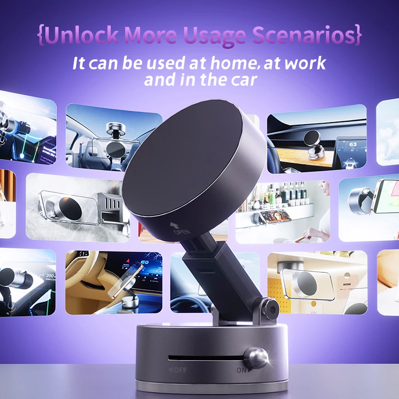 Car mobile phone holder vacuum adsorption car navigation dedicated magnetic suction stable holder