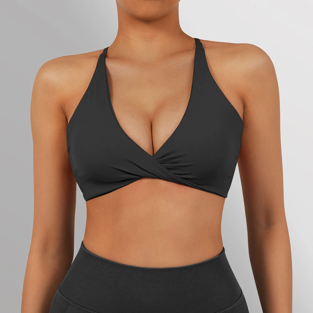 Gym Sport Bra Anti-sweat Breathable Yoga Shockproof Crop Top Fitness Top Push up Workout Women sports bra