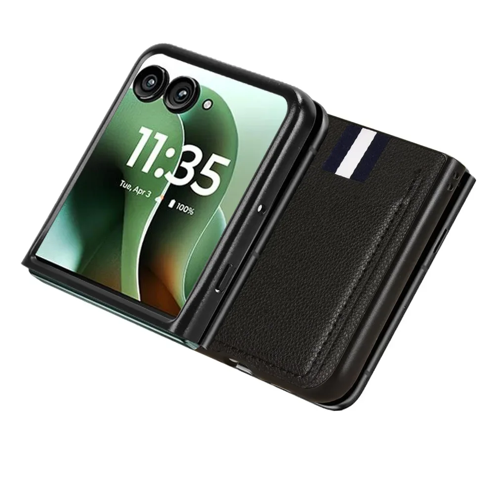 Premium PU Leather Textured Phone Case with Card Slots