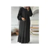 Robe Maxi à Manches sulfpour Femme, Caftan Éducatif, Abaya à la Mode, Eid Mulism, Turquie