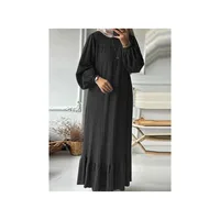 Robe Maxi à Manches sulfpour Femme, Caftan Éducatif, Abaya à la Mode, Eid Mulism, Turquie 6