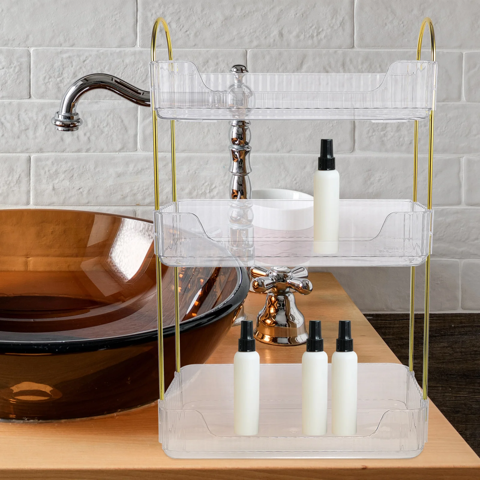 

Многоярусный органайзер для ванной комнаты, настольный органайзер для хранения духов, кухонная стойка для специй