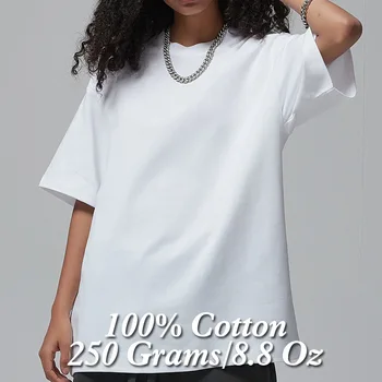 Oversized 100 Cotton T shirt Women,Short Sleeve Solid Tops,Y2k Tee,Hip Hop T-Shirts,Loose Streetwear,HeavyWeigh Cotton Clothing 1