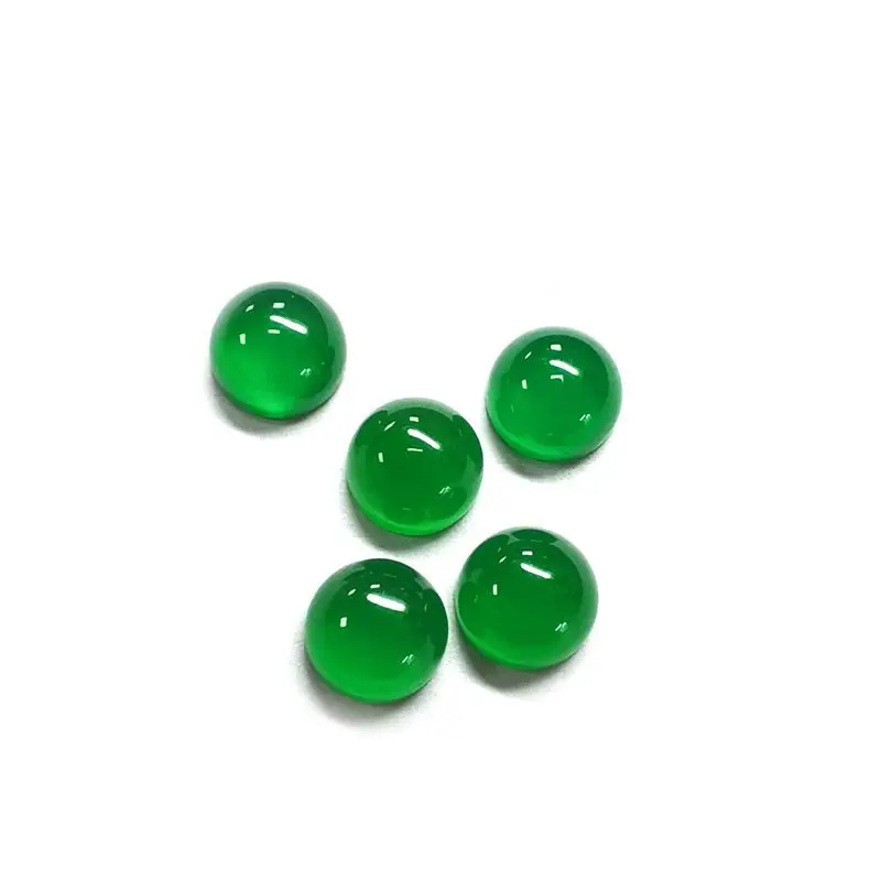 Wholesale 20pcs Green Carnelian Agate Beads 6mm 8mm 10mm 12mm 14mm 16mm Gemstone Cabochon Ring Face For Jewelry making