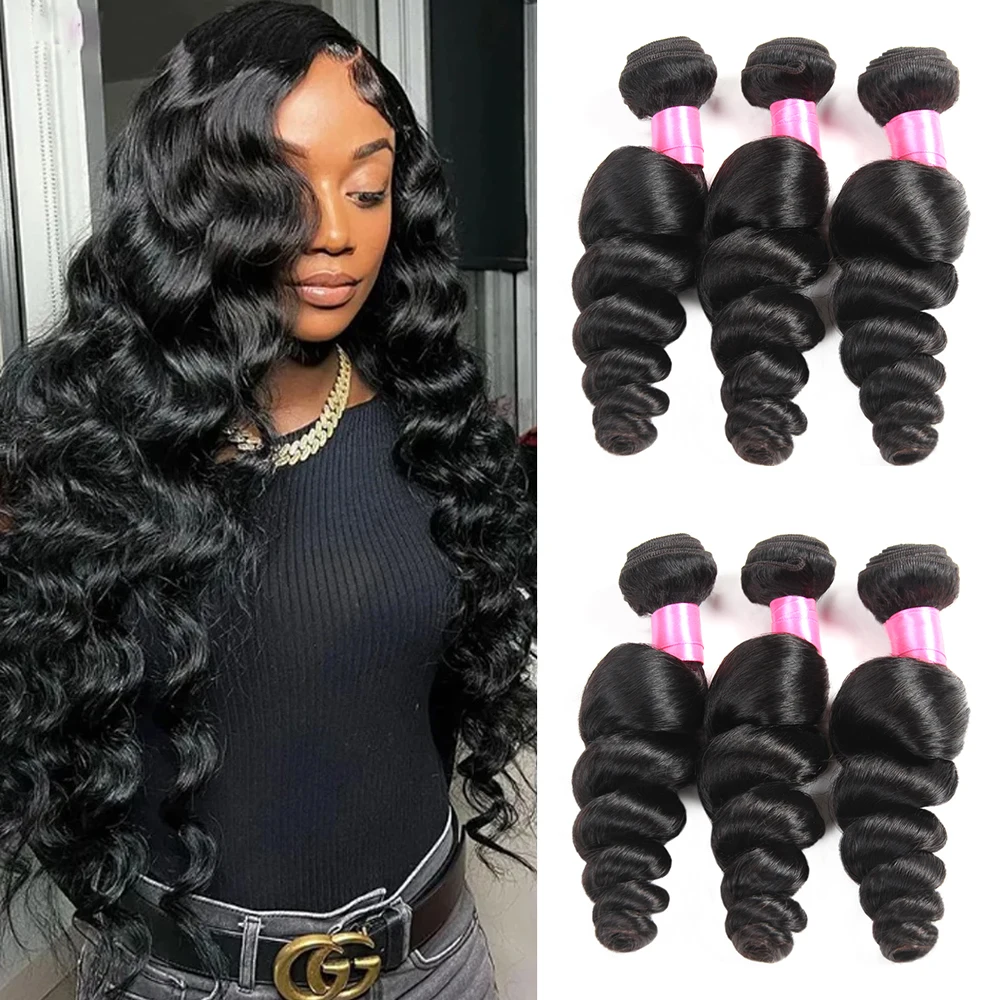 Brazilian Human Hair Loose Wave 28 30Inch Bundles 1/3 Pcs Weave Remy Extensions For Woman human hair extensions human hair bundles human hair weave