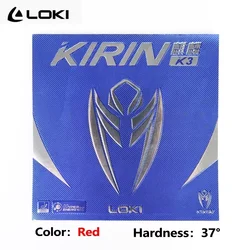 LOKI T3 High - Performance Table Tennis Rubber for Fast Attack (Kirin K3 Red)