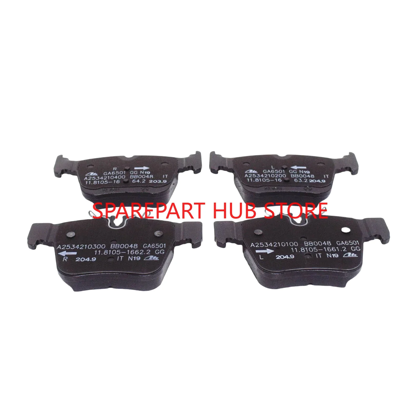 OEM 0004205900 메르세데스 벤츠 GLC X253 W253 GLC200 GLC300 GLC350 GLC220 W205 C43 C450 GLC250용 리어 브레이크 패드 키트