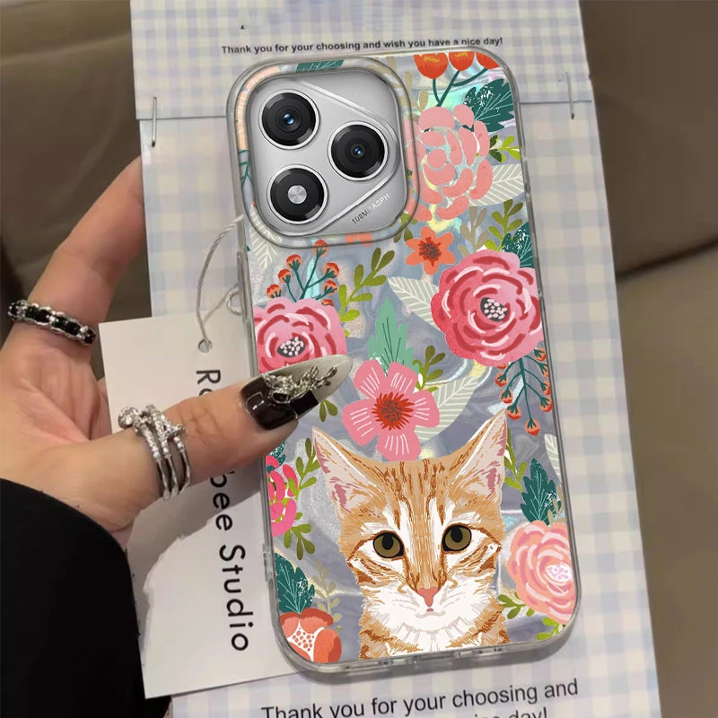 Summer Colorful Flower & Butterfly Girl Phone Case