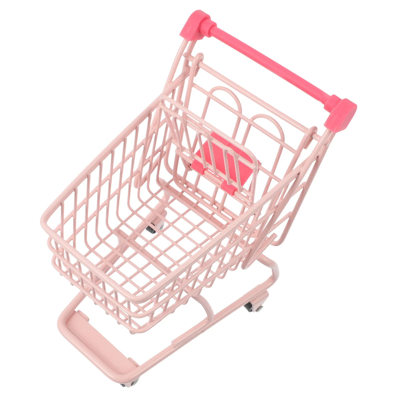 

Cart Shopping Minifor Trolley Supermarket Wheels With Small Dollhouse Metal Folding Kids Handcart Grocery Food Dolls S