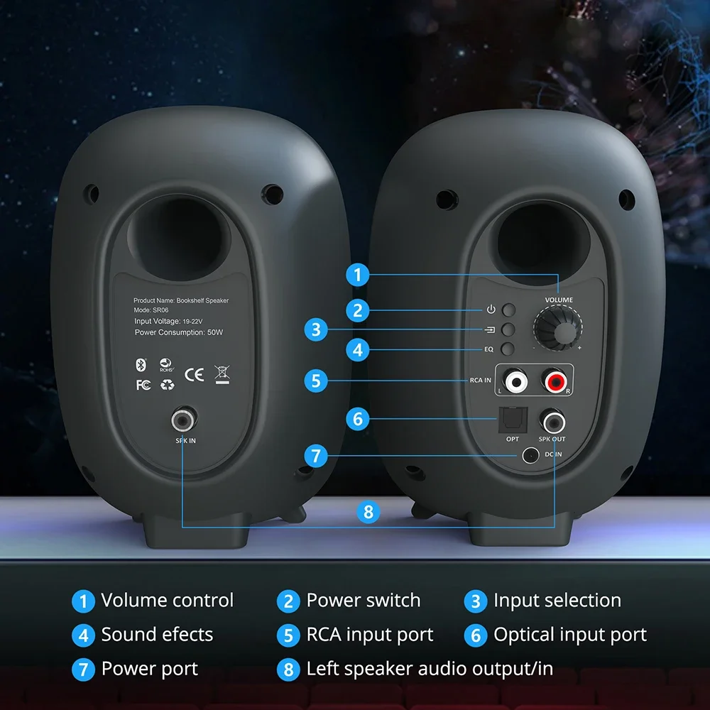 Hi-Res Soundbar für Fernseher und Computer mit 3D-Surround-Modus.