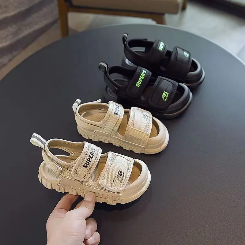 

2024 Summer New Children's Sports Sandals Children Baotou Beach Soft Sole Non-slip Women's Large Children Sandals