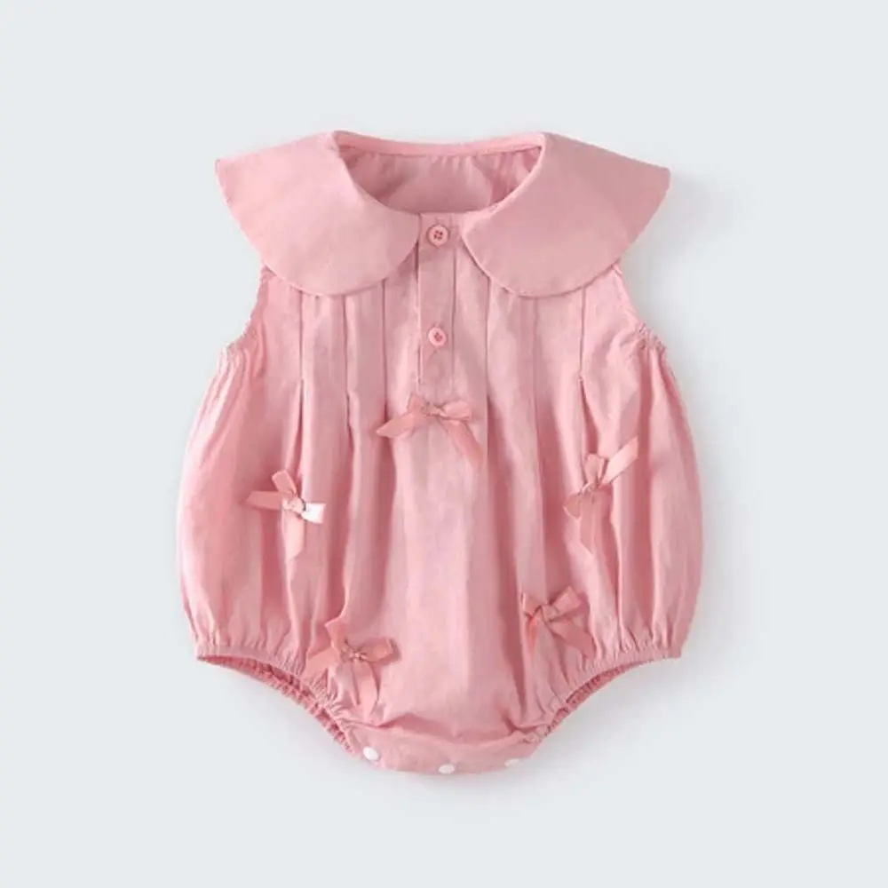 Cute Shorts Climb Bow Baby Romper Casual Outfit Infant Romper Bow Baby Jumpsuit Cotton 0-18 Month Bow Baby Bodysuit Infant Wear