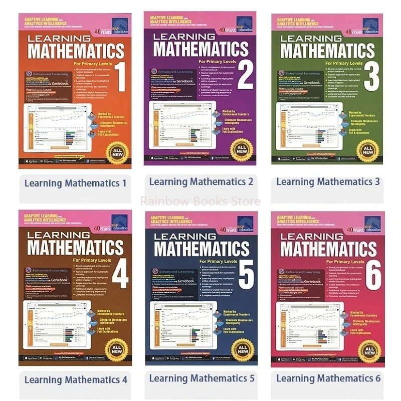 

SAP Learning Mathematics Book Grade 1-6 Children Learn Math Books Singapore Primary School Mathematics Textbook for Kids