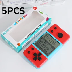 Vintage Tetris Handheld Game Console - Classic Electronic Pocket Toy (Red 5PCS)