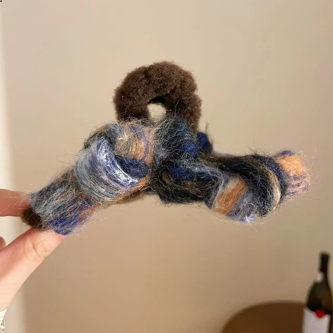 1 Stück/3 Stück Elegante Plüsch-Haarspange mit Schleife für Frauen, 2025 neue Haarnadel, High-End-Look, Back-of-the-Head-Hochsteckfrisur-Haar-Accessoire – Detail 13