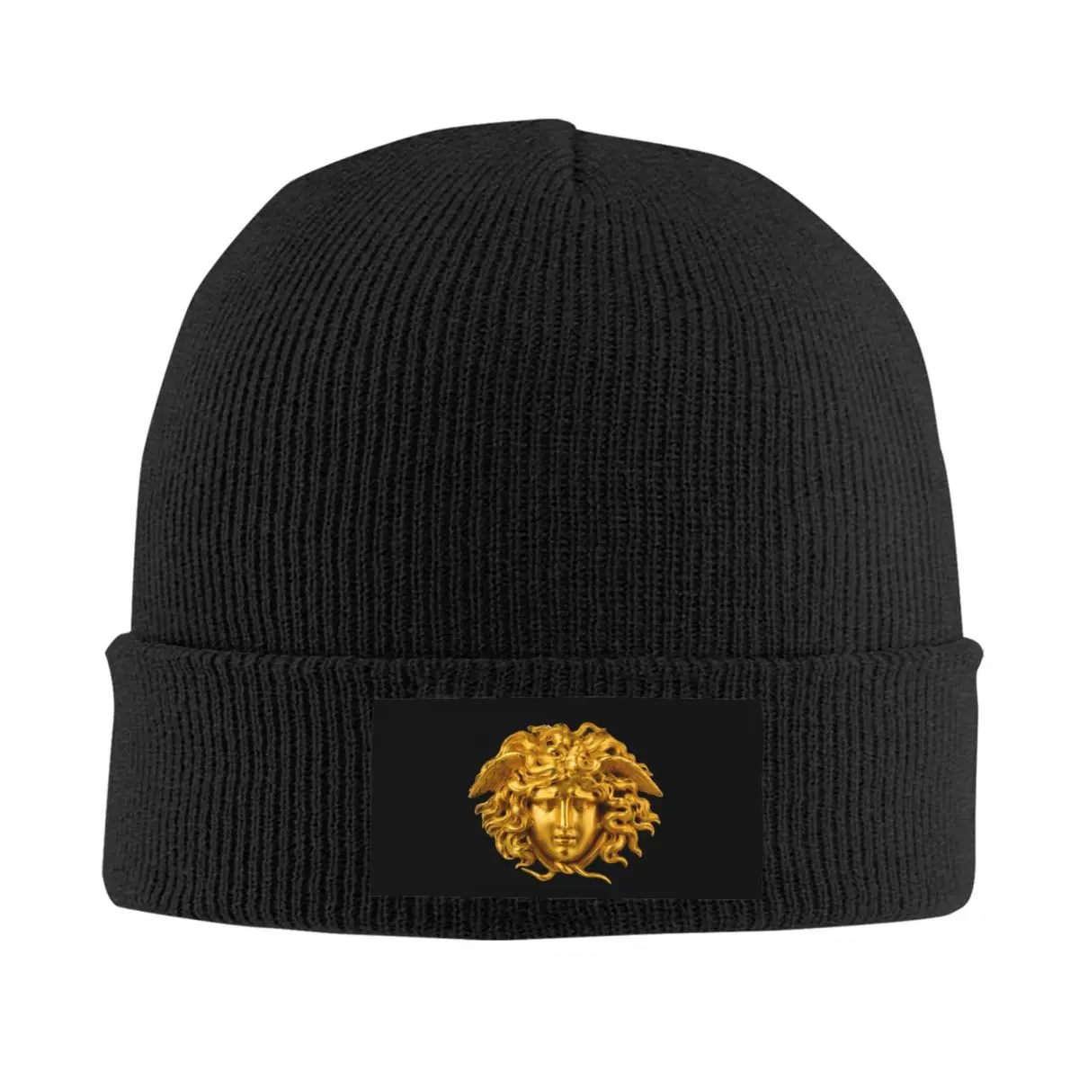 Elegant And Chic French Golden Haired Hats Autumn Winter Skullies Beanies Warm Mythological Greek Medusa Cap Female Male Skull