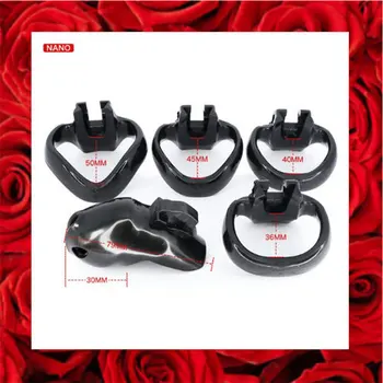 Black Plastic Chastity Device HT V4/Chastity Cock Cage for Male/ Chastity Belt/Plastic Chastity Sex Toy/Device with Four Rings 4