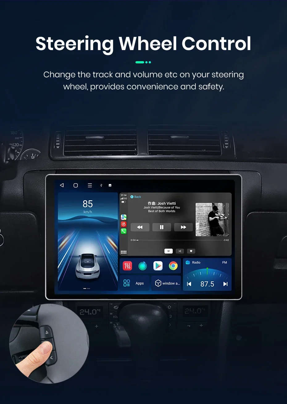 Junsun x7 Serie 11.5 "2k ai Stimme drahtloses Carplay Android Auto Autoradio für Audi A6 C5 2013-2016 S6 RS6 Multimedia Autoradio – Detail 23