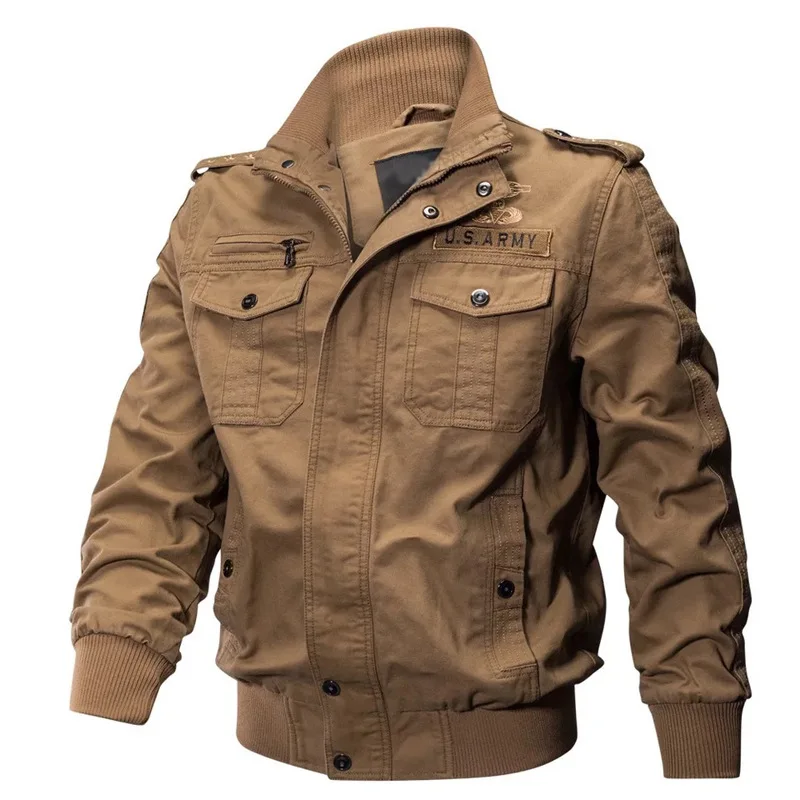 Mens Khaki Denim Jacket